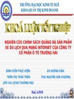 Slide nghiên cứu chính sách quảng bá sản phẩm xe du lịch qua mạng internet của công ty cổ phần ô tô trường hải 