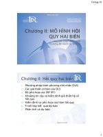 Tài liệu Chương II: Mô hình hồi quy hai biến - Trình bày: Nguyễn Duy Tâm pptx