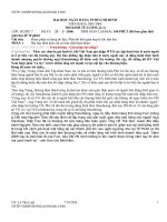 Tài liệu Đề thi Kinh tế lượng của trường Đại học Ngân hàng Thành phố Hồ Chí Minh - Niên khóa 2005-2006 doc