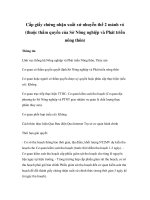 Tài liệu Cấp giấy chứng nhận xuất xứ nhuyễn thể 2 mảnh vỏ (thuộc thẩm quyền của Sở Nông nghiệp và Phát triển nông thôn) ppt