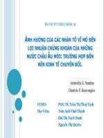 ẢNH HƯỞNG của các NHÂN tố vĩ mô đến lợi NHUẬN CHỨNG KHOÁN của NHỮNG nước CHÂU âu mới TRƯỜNG hợp bốn nền KINH tế CHUYỂN đổi  