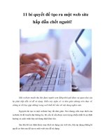 Tài liệu 11 bí quyết để tạo ra một web site hấp dẫn chết người! pdf