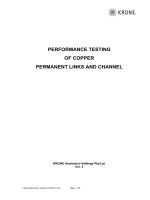 Tài liệu KRONE - White paper - Testing Copper Permanent Link and Channel docx