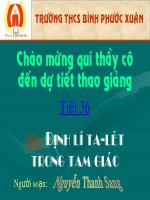 Bài soạn BAI DINH LY TALET 1