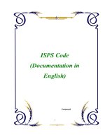 Tài liệu ISPS Code (Documentation in English) ppt