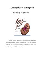 Tài liệu Cảnh giác với những dấu hiệu suy thận sớm docx