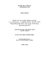 Nghiên cứu sự tạo phức đa ligan trong hệ 1   (2   pyridylazo)   2   naphthol (PAN 2)   Sm(III)   SCN bằng phương pháp chiết   trắc quang và khả năng ứng dụng phân tích luận văn thạc sỹ hóa học 