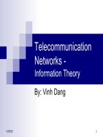 Tài liệu Telecommunication Networks - Information Theory pdf