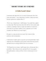 Tài liệu LUYỆN ĐỌC TIẾNG ANH QUA TÁC PHẨM VĂN HỌC-SHORT STORY BY O’HENRY -A Little Local Colour docx