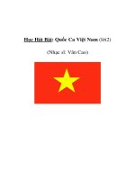 Tài liệu Âm nhạc lớp 3 - Học Hát Bài: Quốc Ca Việt Nam (lời2) (Nhạc sĩ: Văn Cao) docx