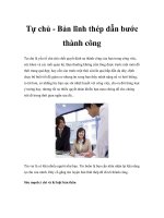 Tài liệu Tự chủ - Bản lĩnh thép dẫn bước thành công ppt