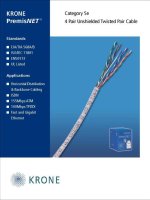 Tài liệu KRONE - Datasheet - Cat 5e - Cable - 4pr UTP ppt