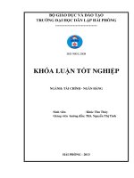 Thực trạng và giải pháp nâng cao chất lượng hoạt động cho vay tại ngân hàng nông nghiệp và phát triển nông thôn đồ sơn 