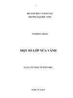 Một số lớp nửa vành luận văn thạc sĩ 