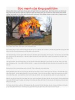 Sức mạnh của lòng quyết tâm