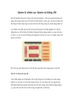 Tài liệu Quản lý nhân sự: Quản trị bằng JD ppt