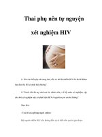 Tài liệu Thai phụ nên tự nguyện xét nghiệm HIV ppt