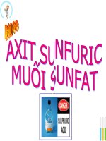 Bài giảng Bài Axitsunfuric