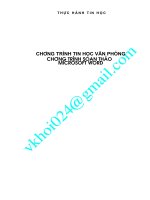 Tài liệu THỰC HÀNH TIN HỌC VĂN PHÒNG