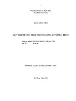 Một số phương pháp chứng minh bất đẳng thức 