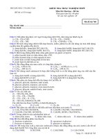 Tài liệu Bộ đề thi thử trắc nghiệm hóa hệ bổ túc đề 3 ppt