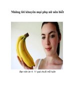 Tài liệu Những lời khuyên mọi phụ nữ nên biết doc