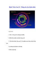 Tài liệu Bệnh Viêm Gan B - Thông tin cho bệnh nhân docx