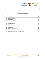 Tài liệu Table of contents pdf