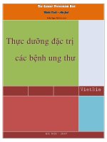 Thực dưỡng đặc trị các bệnh ung thư