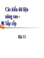 Các kiểu dữ liệu nâng cao - Sắp xếp 