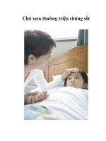 Tài liệu Chớ xem thường triệu chứng sốt docx