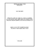 Tính nửa liên tục dưới của ánh xạ nghiệm của bất đẳng thức biến không suy rộng chứa tham số trong không gian banach phản xạ 