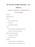 Tài liệu ÔN THI TỐT NGHIỆP NỘI KHOA – ICU (PHẦN 3) pdf
