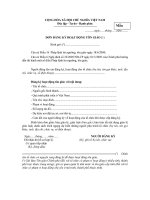 Tài liệu Đơn đăng ký hoạt động tôn giáo pdf