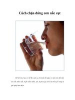 Tài liệu Cách chặn đứng cơn nấc cụt pdf