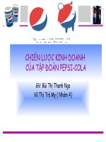 CHIẾN lược KINH DOANH của tập đoàn PEPSI COLA