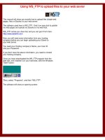 Tài liệu Using WS FTP to upload files to your web sevrer ppt