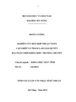 Nghiên cứu kết hợp thuật toán cặp ghép và tham lam giải quyết bài toán thời khóa biểu trường chuyên 