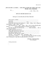 Tài liệu Đơn xin chế biến khoáng sản pptx