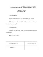 Tài liệu Luyện từ và câu - MỞ RỘNG VỐN TỪ - HÒA BÌNH pptx