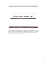 Tài liệu Backups and Hidden Data doc