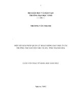 Một số giải pháp quản lý hoạt động dạy học ở các trường trung học cơ sở huyện như xuân, tỉnh thanh hóa luận văn thạc sĩ khoa học giáo dục 