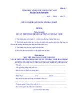 Tài liệu BM.TBXH.15. - Đề án thành lập Trung tâm dạy nghề tư thục pdf