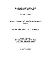 Nhóm galois và trường con bất động luận văn thạc sĩ toán học 