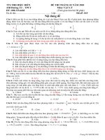 Tài liệu Đề thi tháng 3 năm 2010 môn vật lý - trường Diệu Hiền doc