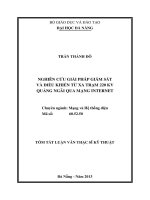 Nghiên cứu giải pháp giám sát và điều khiển từ xa trạm 220 kv quảng ngãi qua mạng internet 