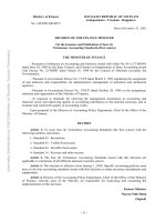 Tài liệu Decision of the finance minister pdf