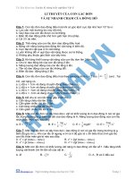 Tài liệu Lý thuyết của con lắc đơn và sự nhanh chậm của đồng hồ pdf