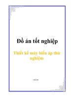 Tài liệu Đồ án tốt nghiệp - Thiết kế máy biến áp thử nghiệm doc