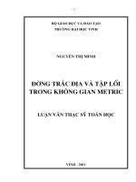 Luận văn đường trắc địa và tập lồi trong không gian metric luận văn thạc sỹ toán học 